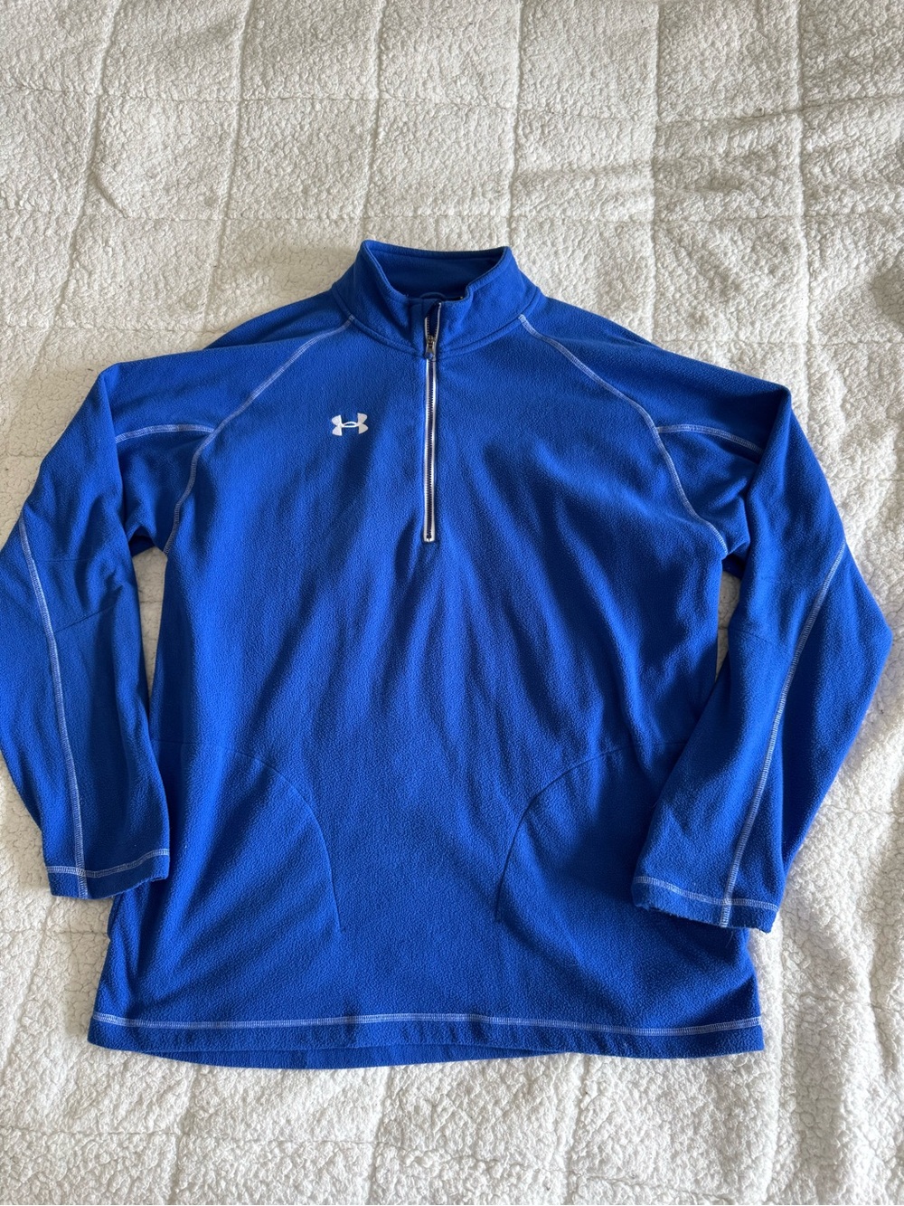 Under Armour Royal Blue Quarter-Zip Crewneck Pullover